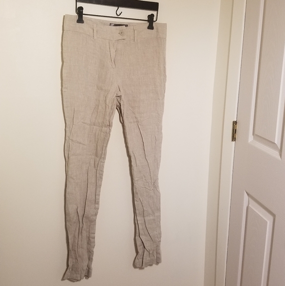 NEW Cream Linen Pants - Picture 4 of 4